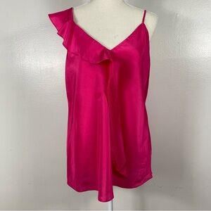 Lewit silk ruffle sleeve camisole Y2K